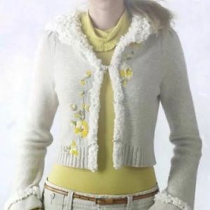 Anthropologie Sleeping On Snow Sweater Crop M